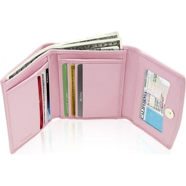 Wild Rose Gingham Womens RFID Blocking Zip Around Wallet Genuine Leather Clutch Long Card Holder Organizer Wallets Large Travel Purse 